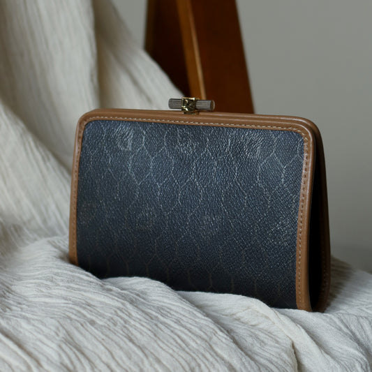 Christian Dior Vintage Oblique Monogram Leather Daily Pouch Bag
