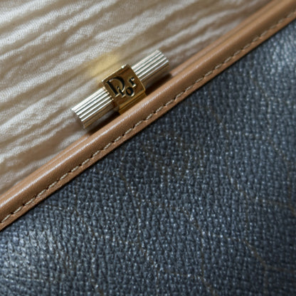 Christian Dior Vintage Oblique Monogram Leather Daily Pouch Bag