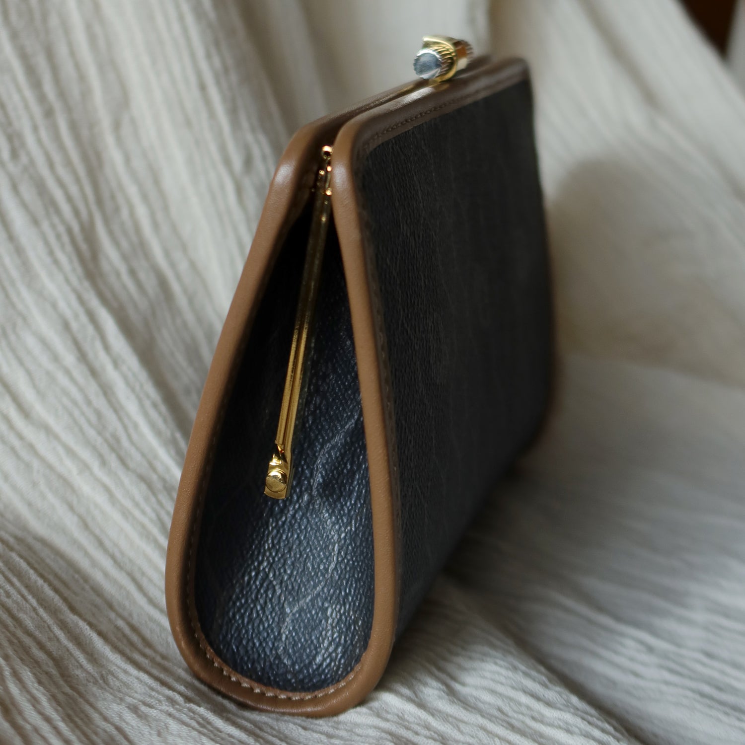 Christian Dior Vintage Oblique Monogram Leather Daily Pouch Bag