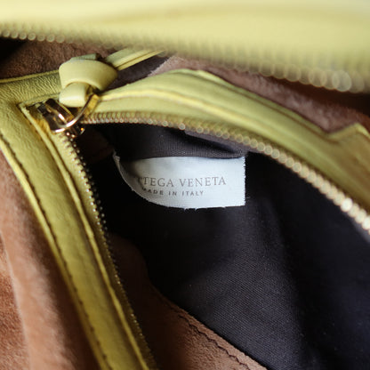 Bottega Veneta Vintage Butter Yellow Intrecciato Weave Ebano Hobo Shoulder Bag M