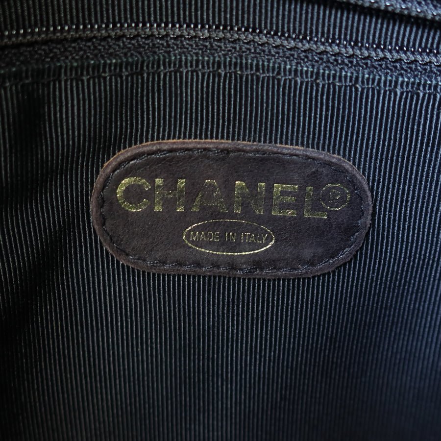 Chanel Vintage Black Lambskin CC Turn lock Pocket CC charm Shoulder Bag
