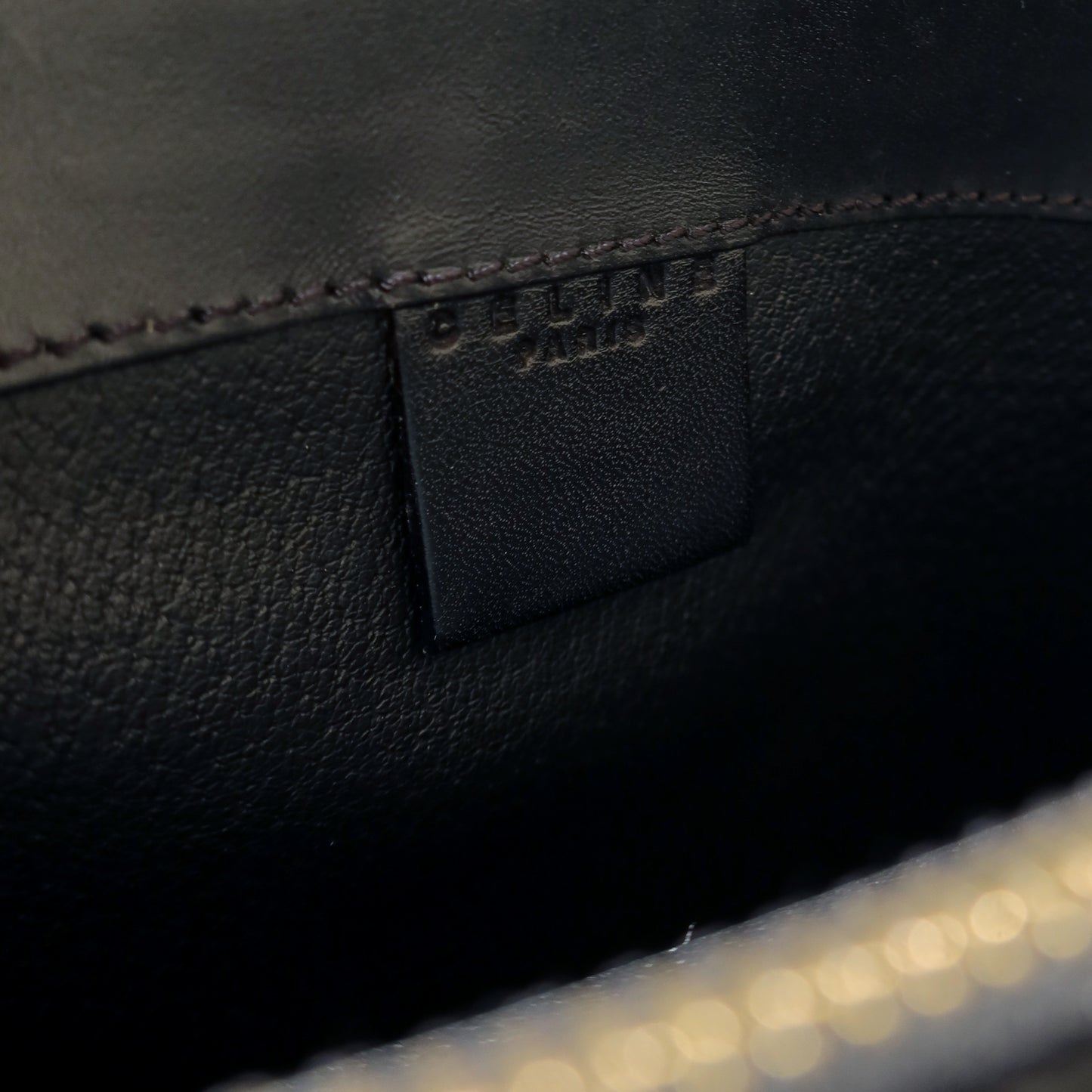 Celine Vintage Black Stripe Macadam Triomphe City Tote Bag