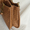 Bottega Veneta Vintage Caramel Brown Intrecciato 2 way Top Handle Shoulder Bag