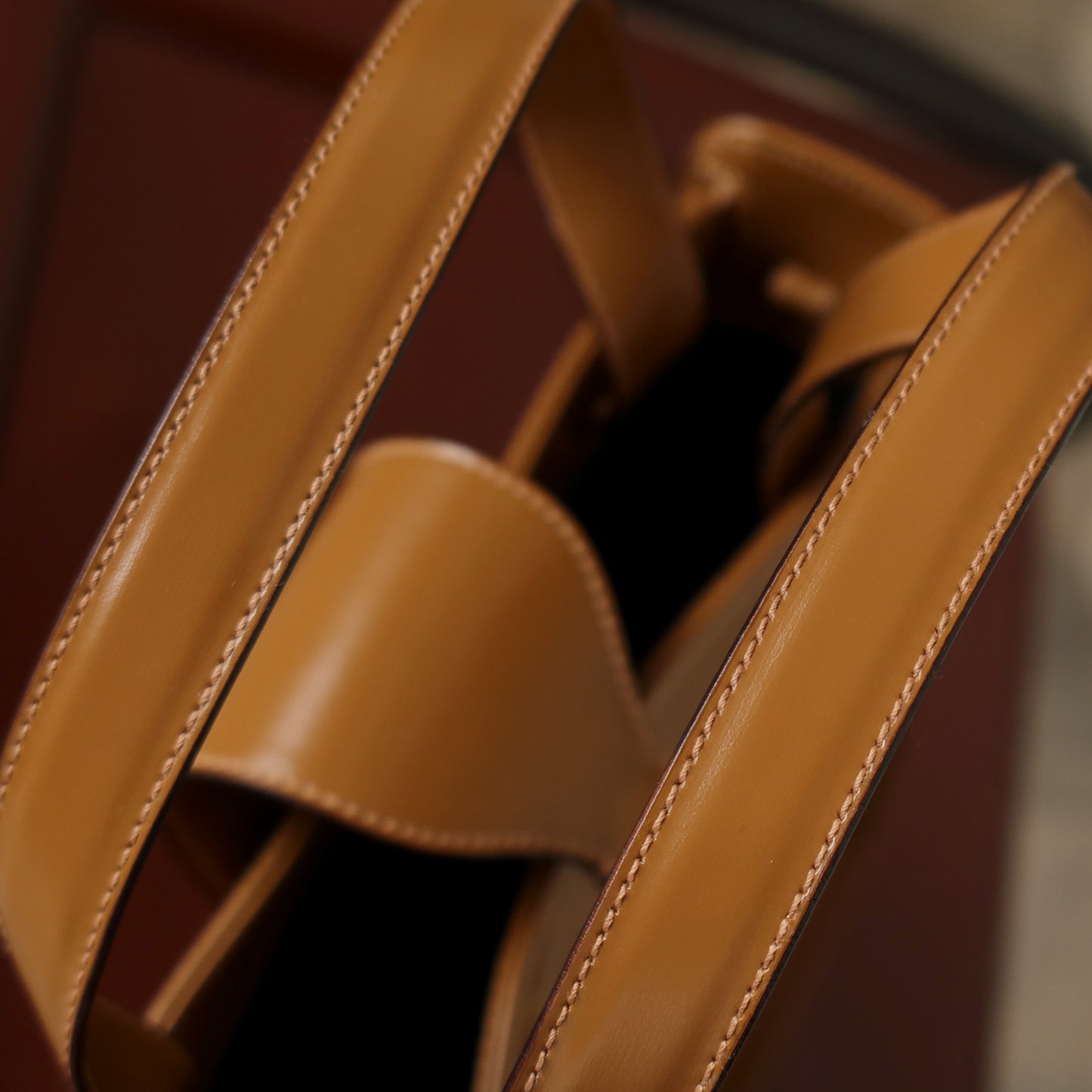 Salvatore Ferragamo Vintage Caramel Brown Leather 2way Top Handle Bag