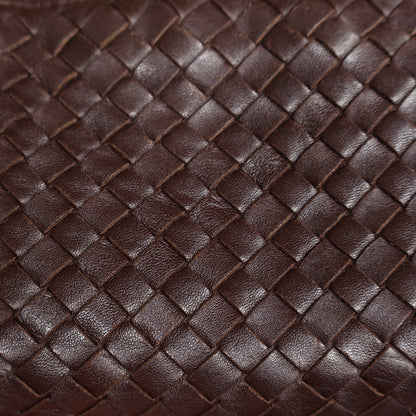 Bottega Veneta Vintage Brown Intrecciato Leather Rhombus Shoulder Bag