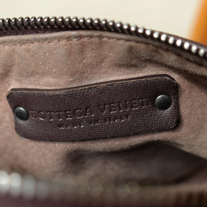 Bottega Veneta Vintage Brown Intrecciato Leather Rhombus Shoulder Bag