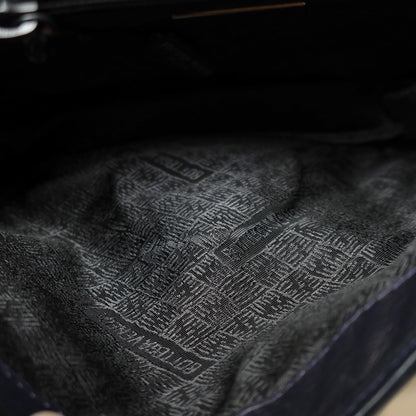 Bottega Veneta Vintage Navy Intrecciato Leather Chain Strap Shoulder Flap Bag