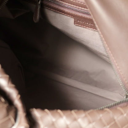 Bottega Veneta Dark Brown Intrecciato Weave Knot Hobo Shoulder Bag