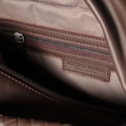 Bottega Veneta Dark Brown Intrecciato Weave Knot Hobo Shoulder Bag