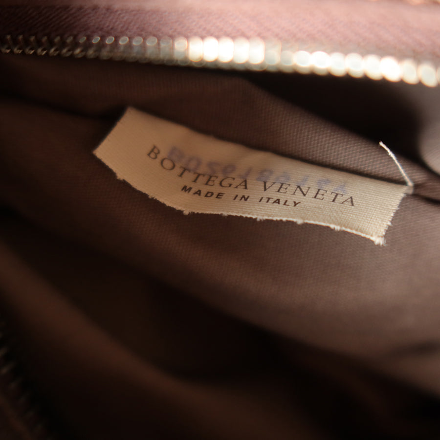 Bottega Veneta Dark Brown Intrecciato Weave Knot Hobo Shoulder Bag