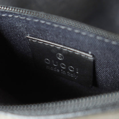 Gucci Vintage Black Denim-Canvas Leather Daily Tote Shoulder Bag with Gucci Charm
