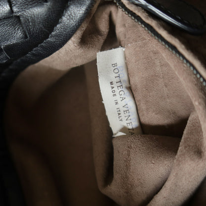 Bottega Veneta Vintage Black Intrecciato Ring Hobo style Bucket Shoulder Bag M