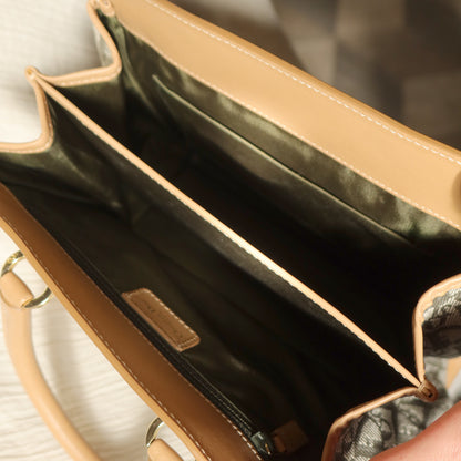 Christian Dior Vintage Oblique Trotter Monogram Beige Olive Diorissimo Handbag