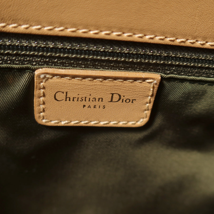Christian Dior Vintage Oblique Trotter Monogram Beige Olive Diorissimo Handbag