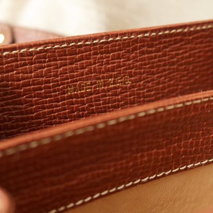 Loewe Vintage Brown Grained Leather Knot Turn lock Crossbody Bag