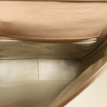 Chanel Vintage Matelasse Quilted Beige Lambskin Coco Fringe Flap Bag