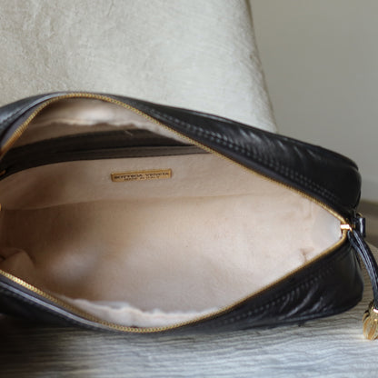 Bottega Veneta Vintage Shimmery Silver Intrecciato 2way Shoulder Clutch Bag