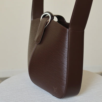 Louis Vuitton Vintage Brown Epi Leather Buckle Shoulder Bag