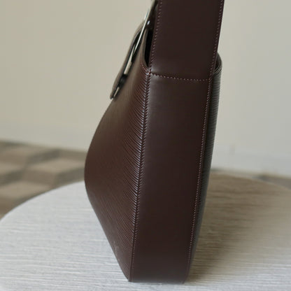 Louis Vuitton Vintage Brown Epi Leather Buckle Shoulder Bag