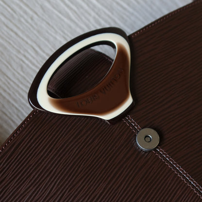 Louis Vuitton Vintage Brown Epi Leather Buckle Shoulder Bag