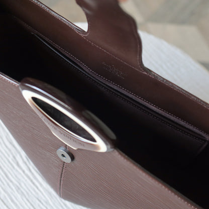 Louis Vuitton Vintage Brown Epi Leather Buckle Shoulder Bag