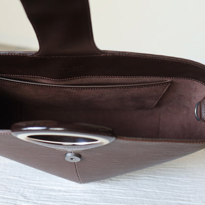 Louis Vuitton Vintage Brown Epi Leather Buckle Shoulder Bag