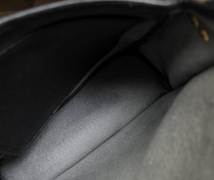 Christian Dior Vintage Black Leather Honeycomb Crossbody Bag