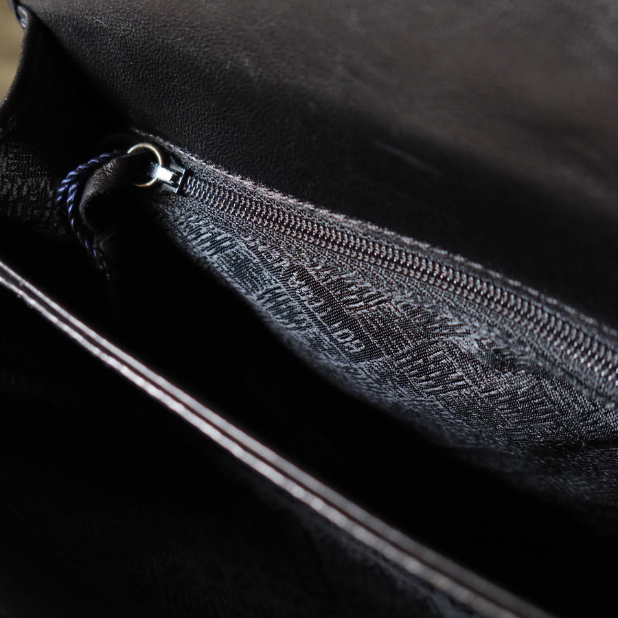 Bottega Veneta Vintage Black Intrecciato Leather 2way Mini Flap Bag