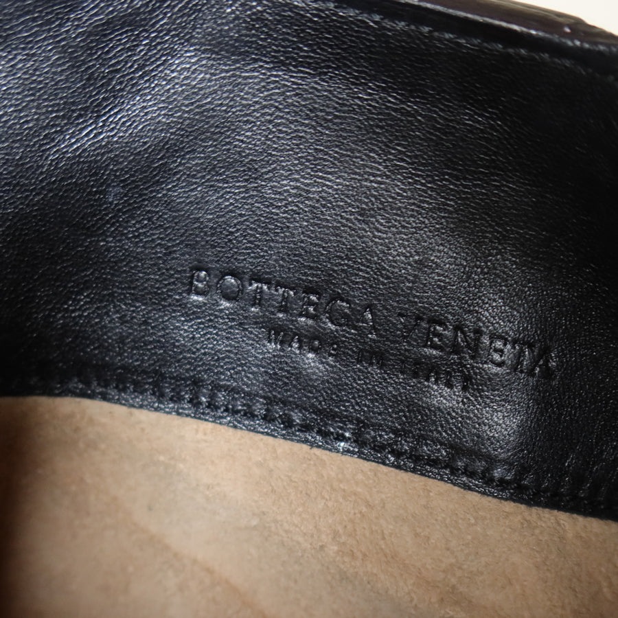 Bottega Veneta Vintage Black Intrecciato Leather Belt Hobo Shoulder Bag