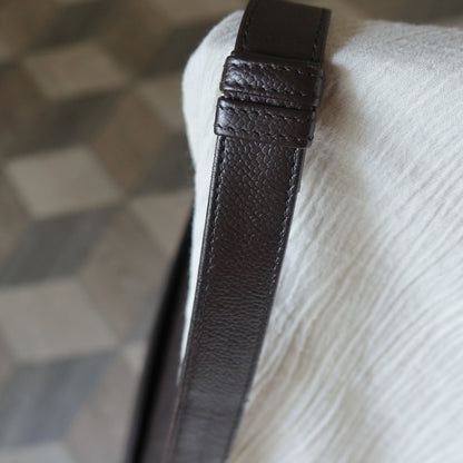 Chanel Vintage Dark Brown Caviar Leather Diamond Stitched Flap Shoulder Bag