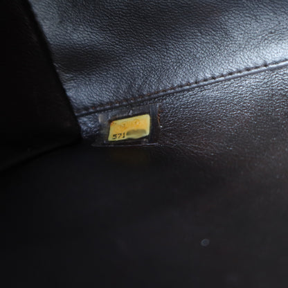 Chanel Vintage Dark Brown Caviar Leather Diamond Stitched Flap Shoulder Bag