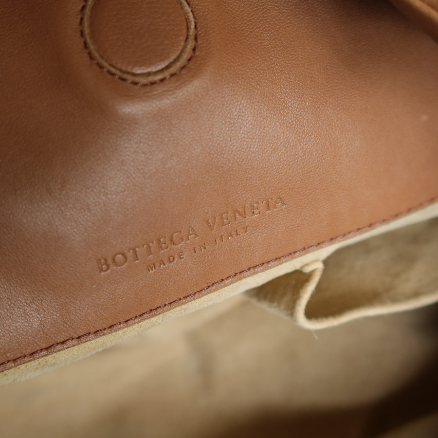 Bottega Veneta Vintage Caramel Brown Intrecciato Campana Hobo Shoulder Bag M2