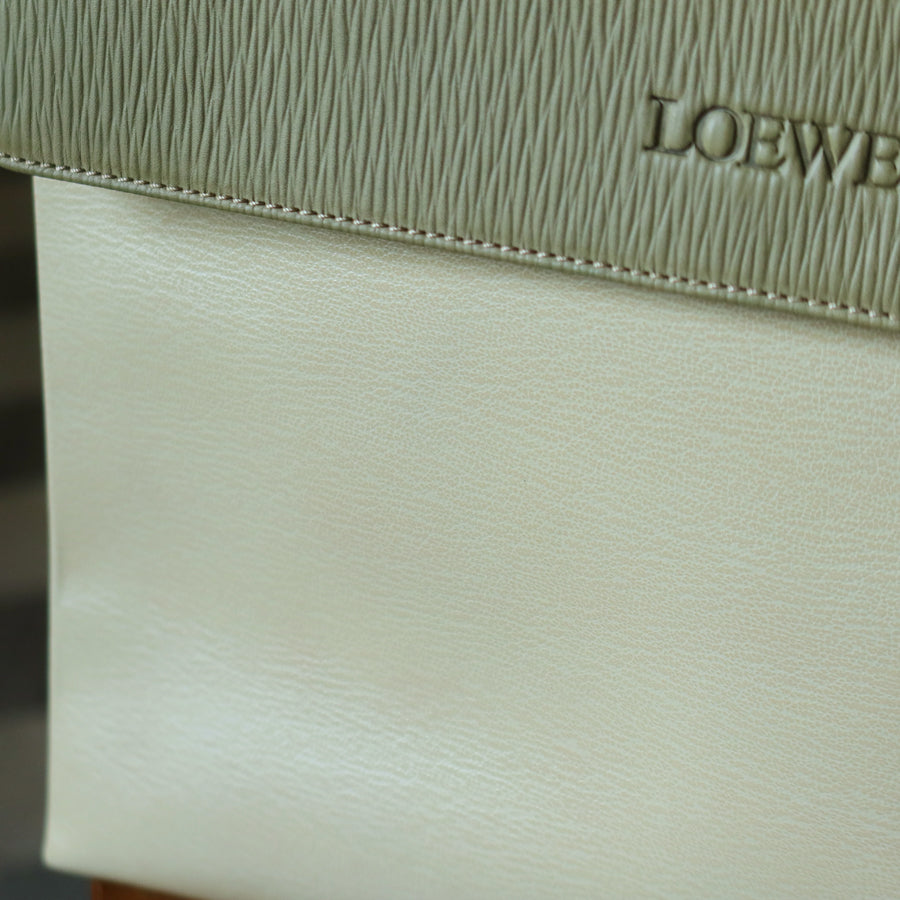 Loewe Vintage Pastel Green Dual Tone Velazquez Leather 2way Shoulder Bag