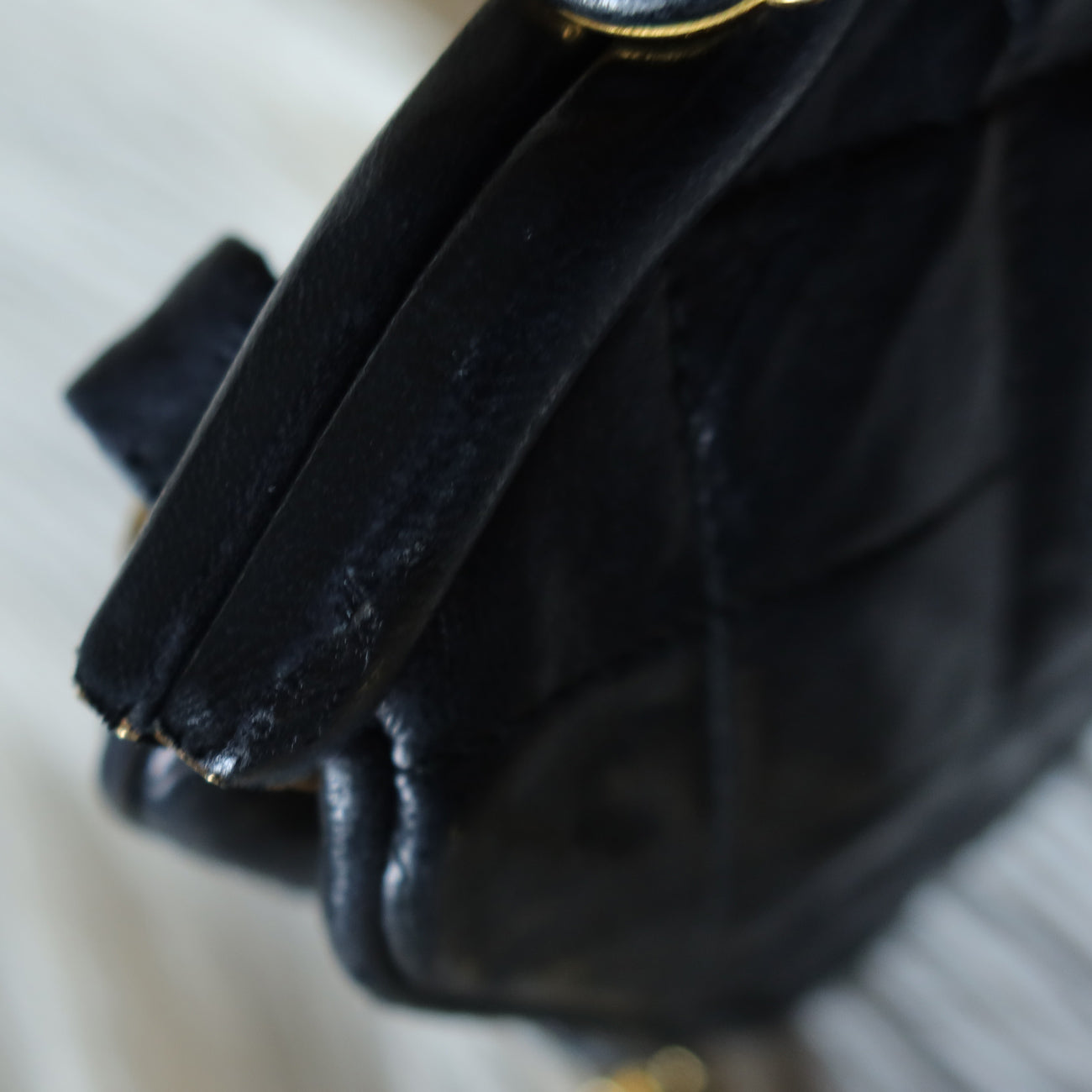 Chanel Vintage Matelasse Black Lambskin Quilted Shoulder & Belt Bag