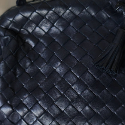 Bottega Veneta Vintage Intrecciato Weave Leather Kiss Lock Crossbody Flap Bag