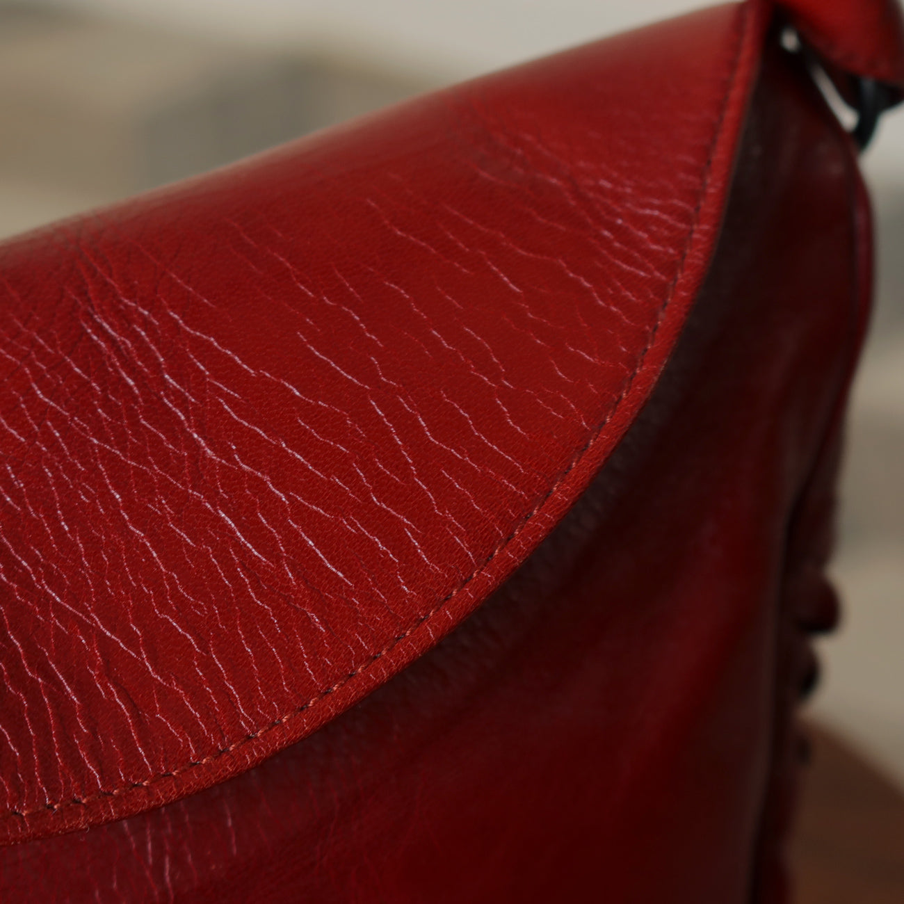 Bottega Veneta Vintage Intrecciato Weave Scarlet Red Half Moon Bag