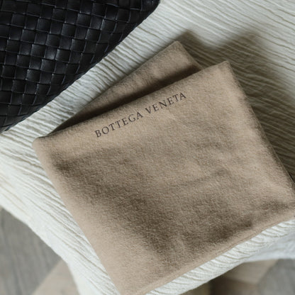 Bottega Veneta Vintage Black Intrecciato Weave Mini Pochette Clutch Shoulder Bag S2