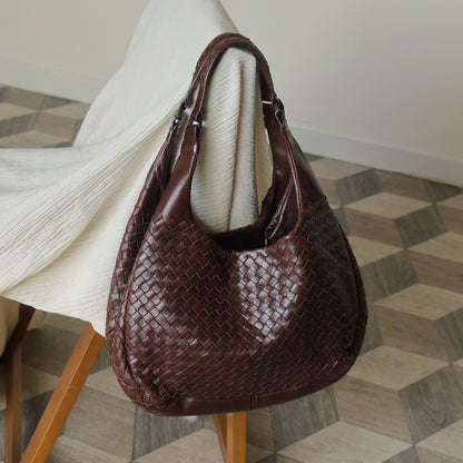 Bottega Veneta Vintage Dark Brown Medium Intrecciato Hobo Tote Bag M