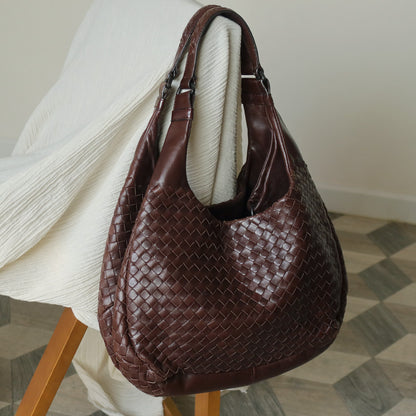 Bottega Veneta Vintage Dark Brown Medium Intrecciato Hobo Tote Bag M