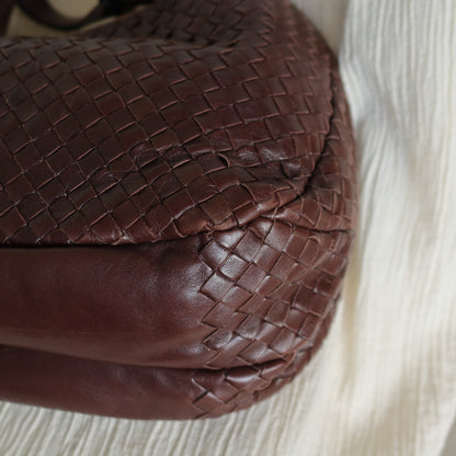 Bottega Veneta Vintage Dark Brown Medium Intrecciato Hobo Tote Bag M