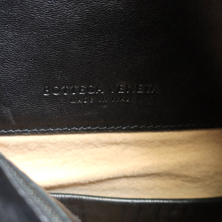 Bottega Veneta Vintage Black Lambskin Leather Ring Hobo One Shoulder Bag