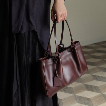 Gucci Vintage Dark Brown Leather Daily Tote Shoulder Bag