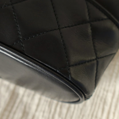 Vintage Chanel Black Lambskin Diamond stitched CC Tassel Classic Flap Bag