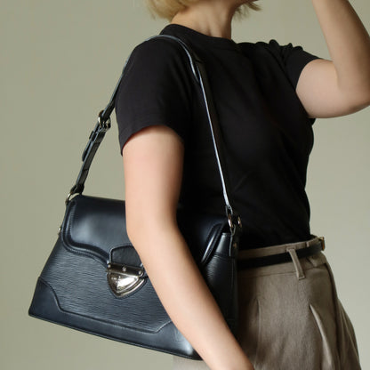 Louis Vuitton Vinage Black Epi Leather Beverly Trunk Shoulder Bag