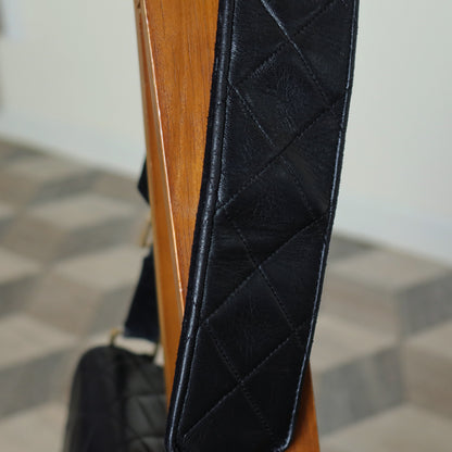 Rare Chanel Vintage Black Lambskin CC Turn Lock Double Quilted Shoulder Bag