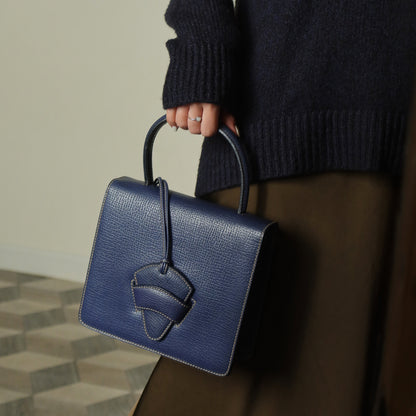 Loewe Vintage Royal Blue Grained Calfskin Leather 2way Barcelona Bag