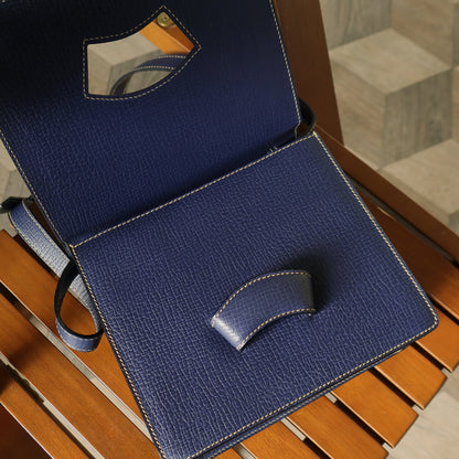 Loewe Vintage Royal Blue Grained Calfskin Leather 2way Barcelona Bag