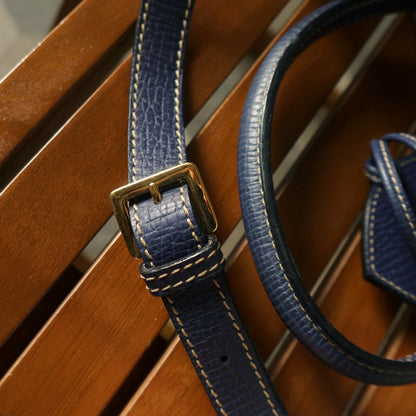 Loewe Vintage Royal Blue Grained Calfskin Leather 2way Barcelona Bag