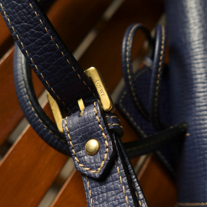 Loewe Vintage Royal Blue Grained Calfskin Leather 2way Barcelona Bag