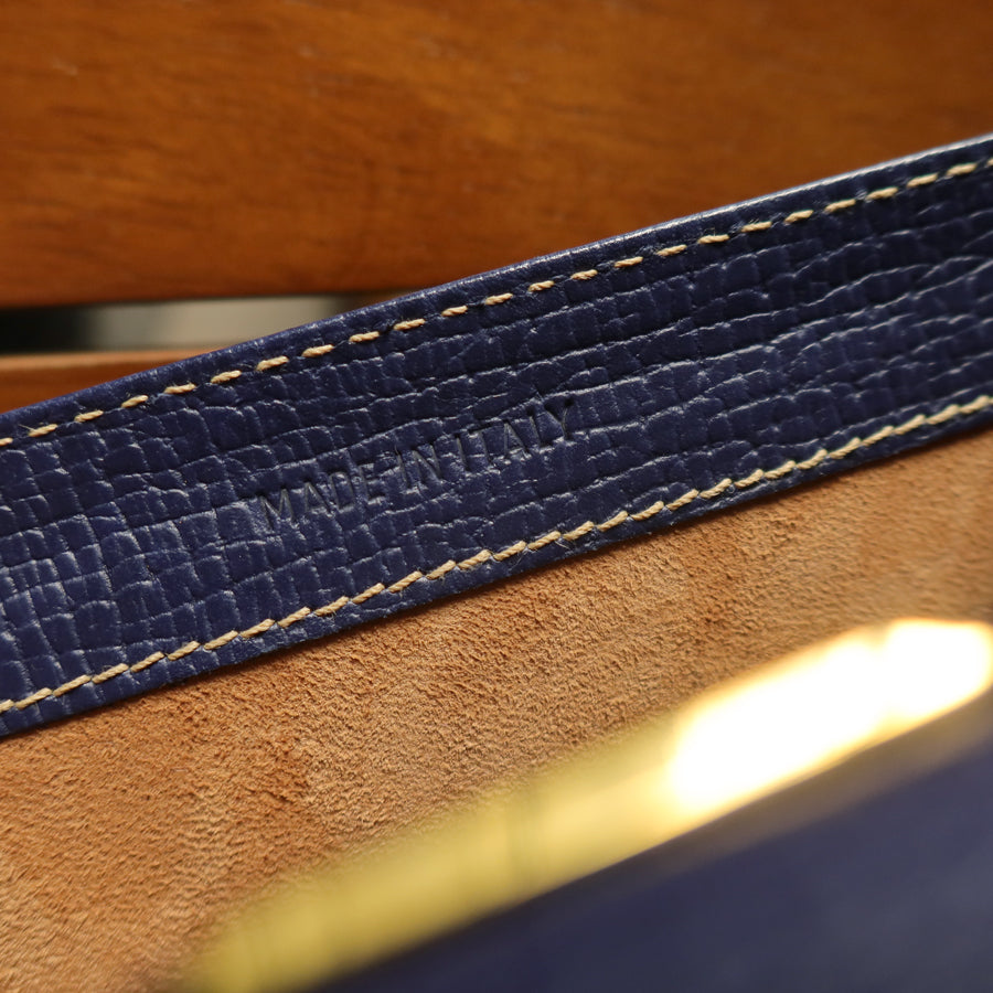 Loewe Vintage Royal Blue Grained Calfskin Leather 2way Barcelona Bag